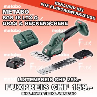 Metabo SGS 18 LTX Q Gras & Heckenschere